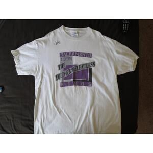 Sacramento Kings The Young Relentless T Shirt Signed By Jon Barry Sga 1999 Xl